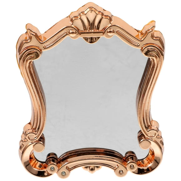 Mini House Wall Mirror Doll House Miniature Simulation Classical Mirror Decor