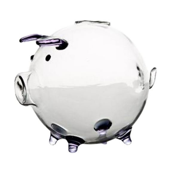 Colcolo Glass Pig Figurine Cute Lovely Pig Money Bank for Boys Kids Fine Workmanship