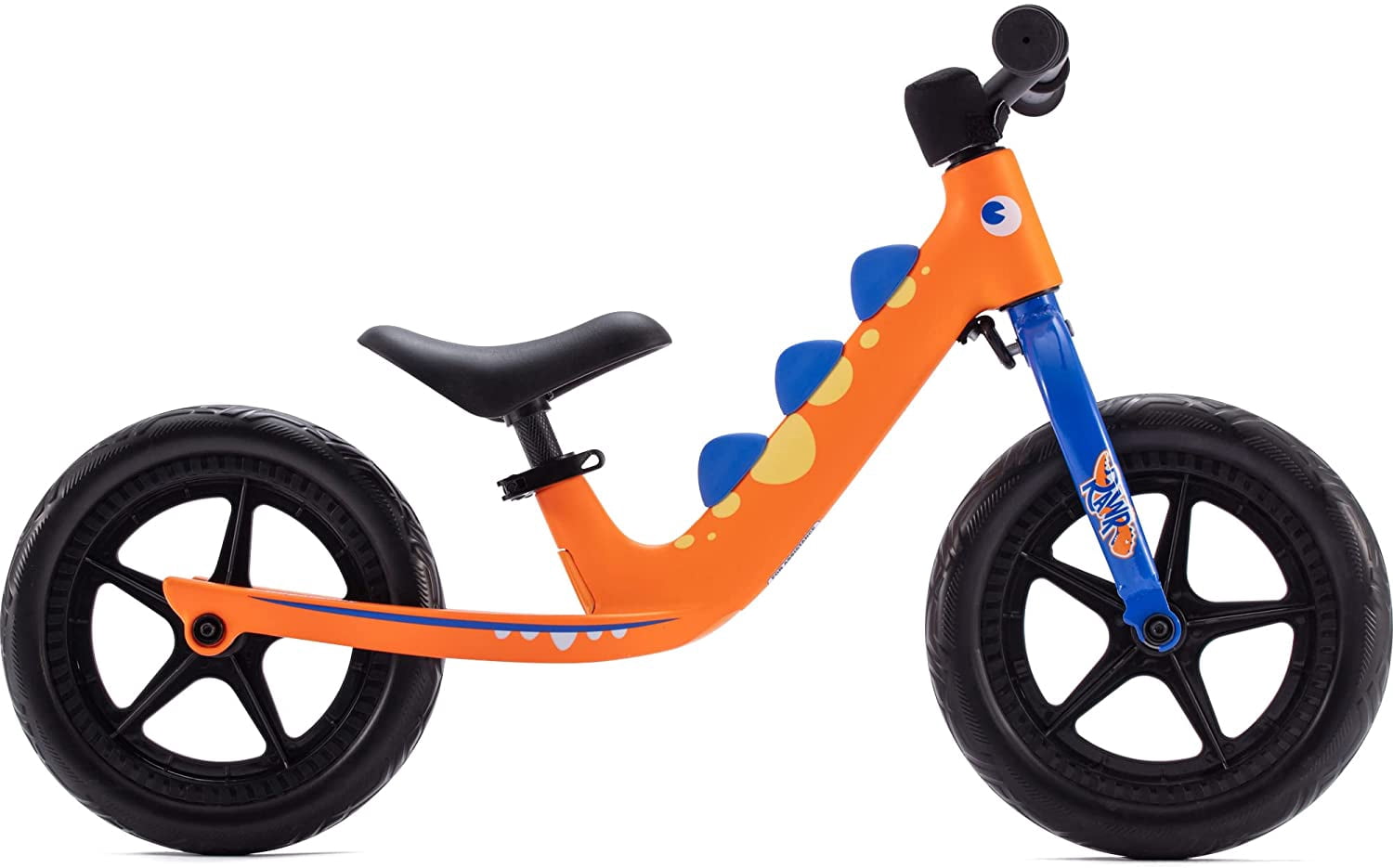 RoyalBaby Dino Kids Balance Bike, Toddler Beginner Lightweight Sport Training Bicycle 12 Inch Wheel Age 2 to 4 Orange