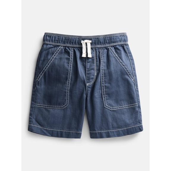 Wonder Nation Little Boys' Cotton Twill Shorts, Sizes 4-10