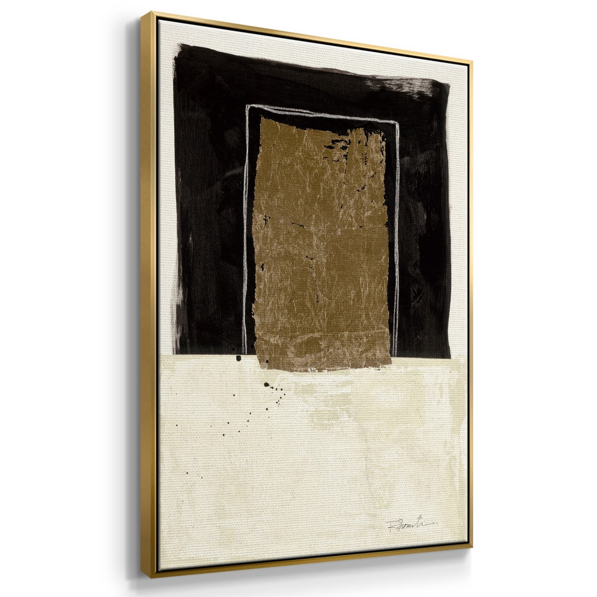 Standing Strong I Framed Premium Gallery Wrapped Canvas - Ready to Hang - 27 x 41 - Gold Floating Frame