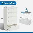 thumbnail image 5 of Fesbos Lateral 5 Drawer File Cabinet with Lock,Metal Wide White Filing Cabinets for Home Office Storage A4/F4/Letter/Legal, Assembly Required- White, 5 of 9