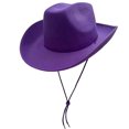 thumbnail image 1 of Gorro vaquero LAURVA Classic de fieltro liso para mujer y hombre, color morado, 1 of 6