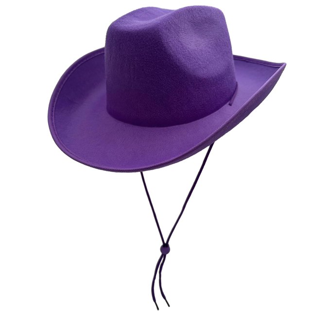 Gorro vaquero LAURVA Classic de fieltro liso para mujer y hombre, color morado