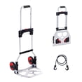 thumbnail image 1 of VEVOR Carretilla y plataforma plegables de mano, capacidad de 176 lb, carrito plegable de aluminio, carrito de equipaje resistente con mango telescópico y ruedas PP + TPR para el hogar, 1 of 8