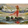 thumbnail image 2 of Chodyukov, Aleksander 24x19 Black Ornate Wood Framed with Double Matting Museum Art Print Titled - Girl in Red, 2 of 4