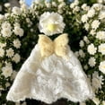 thumbnail image 5 of Sruoe Porch Goose Outfits, Princess Wedding Gown Goose Clothes Dress, Duck Clothes for 23 Inch Lawn Goose, White Yarn Dress Up Goose Clothing, Goose Costume for Courtyard Patio Elegant Decor, 5 of 5