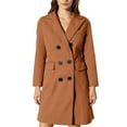 thumbnail image 2 of Women's 2025 Mid-Length Wool Blend Coat, Classic Trench Style Fall and Winter Overcoat, Knee-Length Warm Double-Breasted Jacket,Soft Lined Elegant Outerwear for Women,Timeless Casual Long Coat A L, 2 of 6