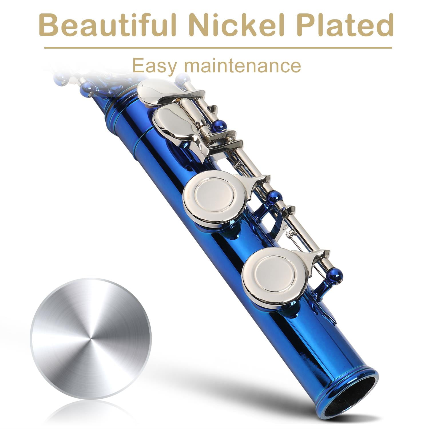 Zimtown 16 Hole C Flute Kit with Case and Accessories, Blue