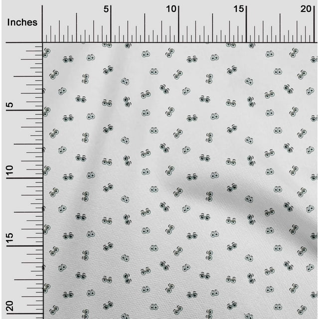 oneOone Tissu Flex Coton Yeux Visage Imprimé 1 Yard 40 Pouces de Large