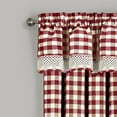 thumbnail image 5 of Achim Buffalo Check Window Curtain Panel, 42 x 84, Burgundy, 5 of 6