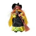 thumbnail image 2 of Figura coleccionable de bruja, adorno gótico terrorífico para fiestas de Halloween Capa dorada, 2 of 9