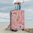 thumbnail image 7 of Hirioo Flamingos for Elasticity Suitcase Cover (No luggage Included) Durable Luggage Protector Fits 18-32 Inch Luggage-Small, 7 of 7