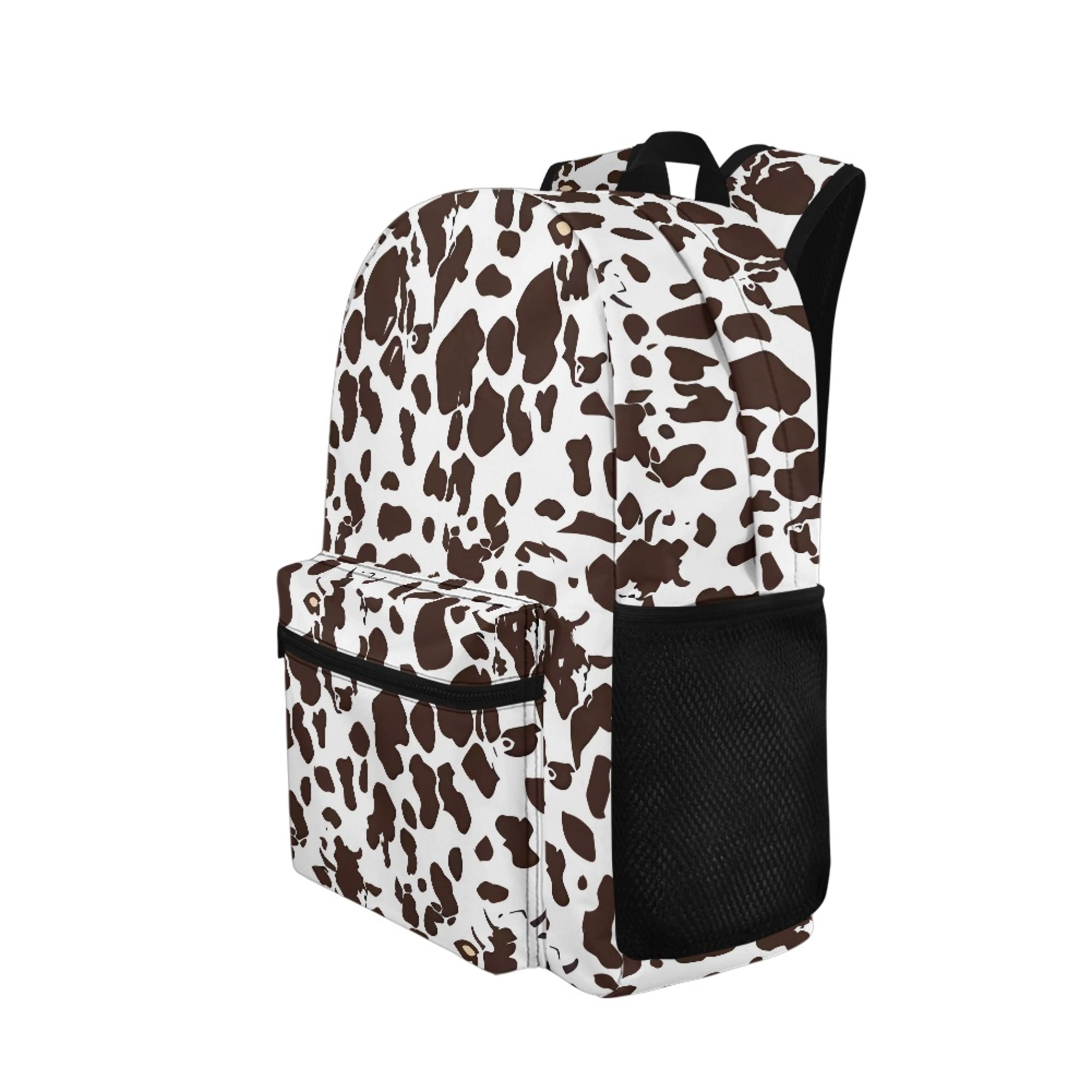 Uourmeti Trendy Casual Backpack with Cow Print Pattern - Durable Daily Backpack for School Travel and Outdoor Hiking