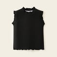 thumbnail image 4 of Jamsmile Toddlers Girls T-Shirts Knit Trim Sleeveless Tops Lightweight Summer Vests Edge Solid Color Knit Children Girls Tees, 4 of 5