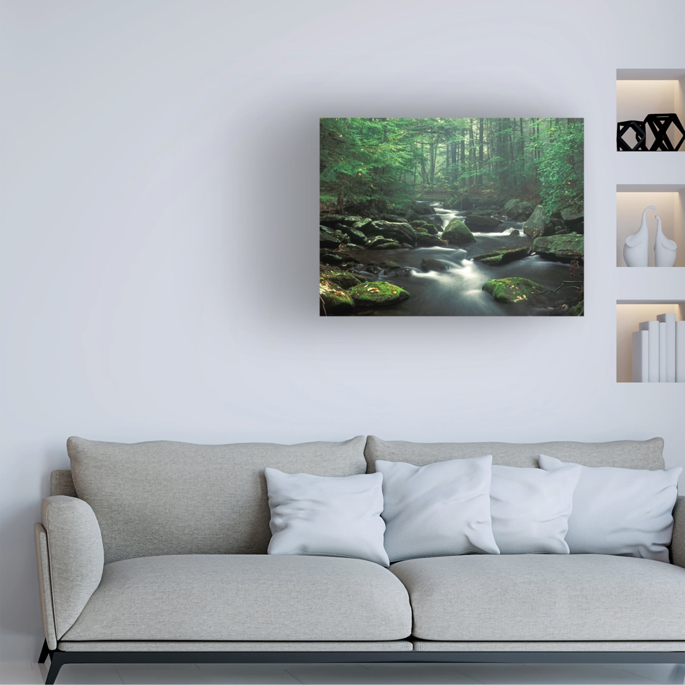 Canvas Wall Art - Patrick Zephyr 'Sawmill River' Wall Art for Living Room, Bedroom, or Office Décor by Trademark Fine Art - 19 x 14 Inches