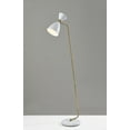 thumbnail image 3 of Adesso Oscar Floor Lamp, White with Antique Brass, 3 of 3