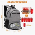 thumbnail image 4 of Mochila De Almuerzo Antirrobo Impermeable A Portátil 15,6i Diseño De La Tela Oxford Modelo Gris, 4 of 4