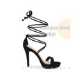thumbnail image 3 of BLISSFUL STEP Platform Stiletto Heels Lace Up Sandals for Women, 3 of 4