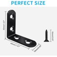 thumbnail image 2 of 18PCS Black L Bracket Corner Brace, Stainless Steel L Brackets for Wood, Metal Corner Bracket, Right Angle Bracket for Furniture Chair Drawer Cabinet with 72PCS Screws (1.57 x 1.57 inch), 2 of 7