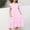 Pink, variant on Girls Casual Dress, Summer Shorts Sleeve Printed Midi Length Kids Dresses Purple Size 14-16T