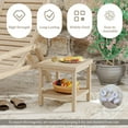 thumbnail image 6 of Costway 1 PCS 2-Tier Outdoor Side Table, Teak Wood End Table with Storage Shelf Natural, 6 of 10