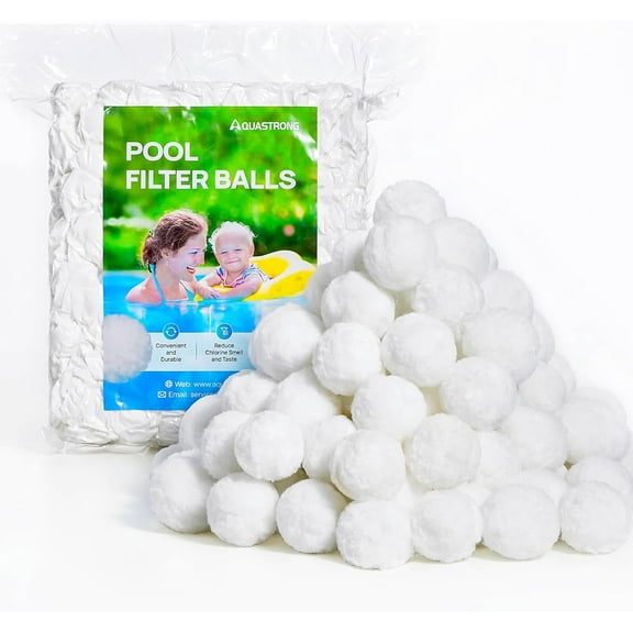 LINMOUA Pool Filter Balls for Sand Filters, 4.6 lbs Reusable Pool Sand Filter Balls (Replaces 150 lbs Pool Filter Sand), Efficient Water Filtration Pool Filter Media Balls for Swimming Pools