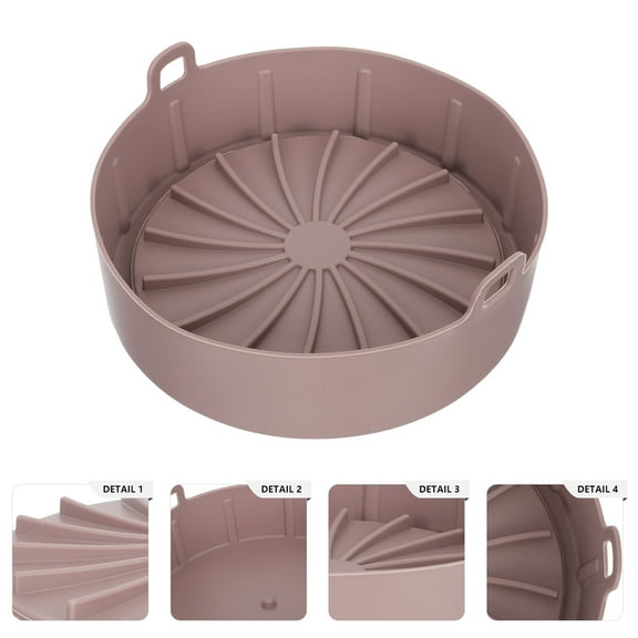 Pretyzoom Coffee Silicone Air Fryer Container with Strong Wear Resistance and Easy Maintenance