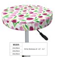 thumbnail image 2 of Uemuo Tulips Flowers Pattern Round Bar Stool Seat Covers Washable Stool Cushion Slipcover Elastic Bar Chair Covers-, 2 of 7