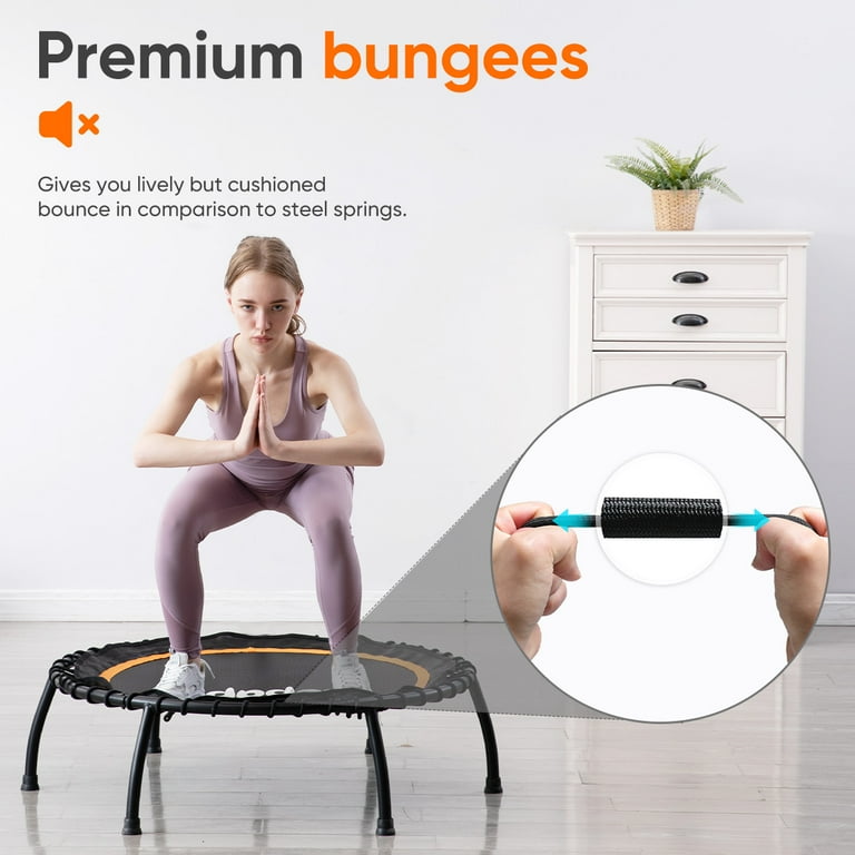 Zupapa 40in Indoor Fitness Trampoline, Silent Mini Rebounder