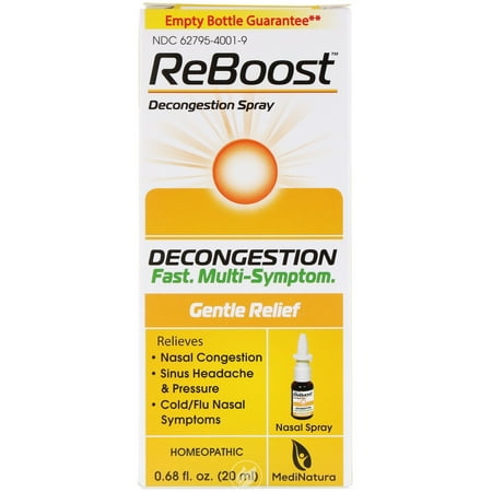 Reboost Decongestion Spray 20 Ml by MediNatura, Pack of 2