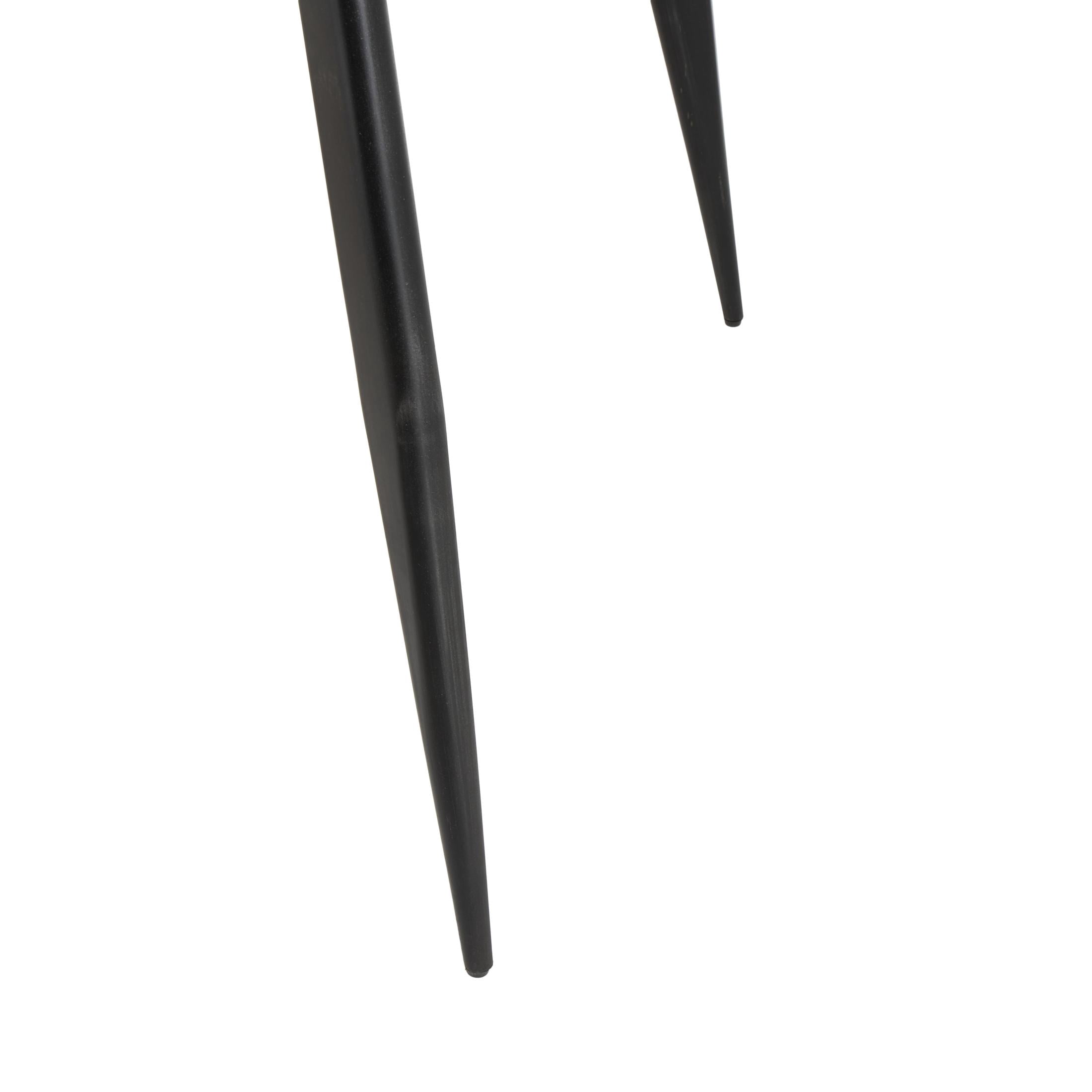 DecMode 84" x 30" Brown Teak Wood Modern Live Edge Dining Table with Black Metal Legs, 1-Piece