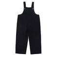 thumbnail image 2 of Wuxian Girls Overalls Solid Color Sleeveless Adjustable Jumpsuits Suspender Trousers Cozy Breathable Cozy Kids Casual Loose Romper Long Pants Fashionable Clothes,Black,1-2 Years, 2 of 6
