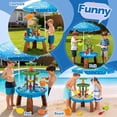 thumbnail image 2 of VROGTIK Toddler Water Table with Umbrella & Fishing Toys, Outdoor Water Play Table for Kids Ages 4-8, Kids Water and Sand Activity Sensory Playset, Summer Outdoor Toys, 2 of 8