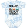 thumbnail image 3 of Inktastic Daddy Still Plays with Trains Boys or Girls Baby Bodysuit, 3 of 5
