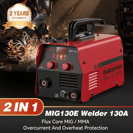 ARCCAPTAIN Small MIG Welder 110V, 2-in-1 Flux Core Portable