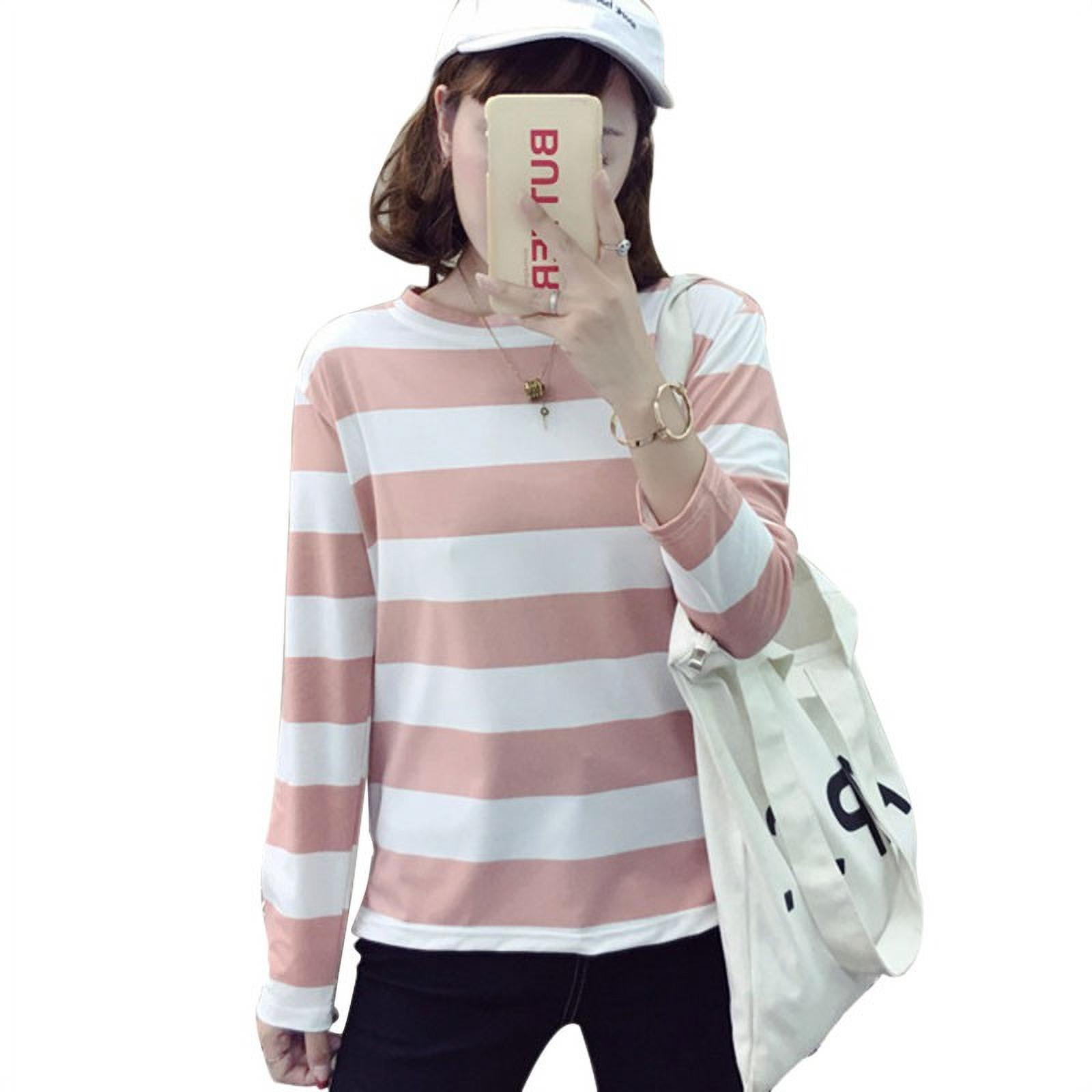 Teen Girl's Long Sleeve T Shirt Teen Girl Striped Tee Crew