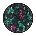thumbnail image 2 of Voice Activated Clock with Glow Light 12 Inch Large Silent Wall Clock Battery Operated for Home Decor Cute Green Dinosaurs, 2 of 8