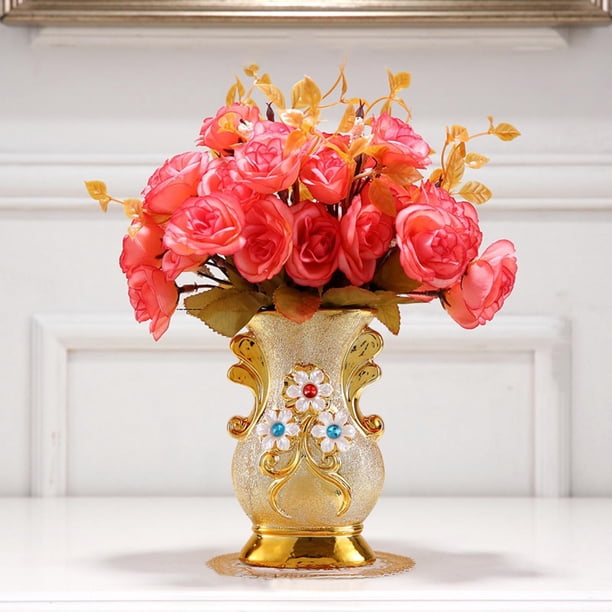 花瓶・フラワースタンド vintage * Portugal ribbon flower vase jifeng European Flower Vases Table Centerpiece Dried Flower Pot