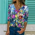 thumbnail image 2 of Blusa Gegular de manga larga con cuello en V informal para mujer Pompotops  gfhjh5498, 2 of 4