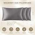thumbnail image 6 of THXSILK 25 Momme Luxury Silk Pillowcase with Gift Box, Both Side Grade 6A Mulberry Silk, Hidden Zipper Pillowcase for Hair and Skin, Gift Set, BrickRed, Queen Size(20"x30"), 6 of 6
