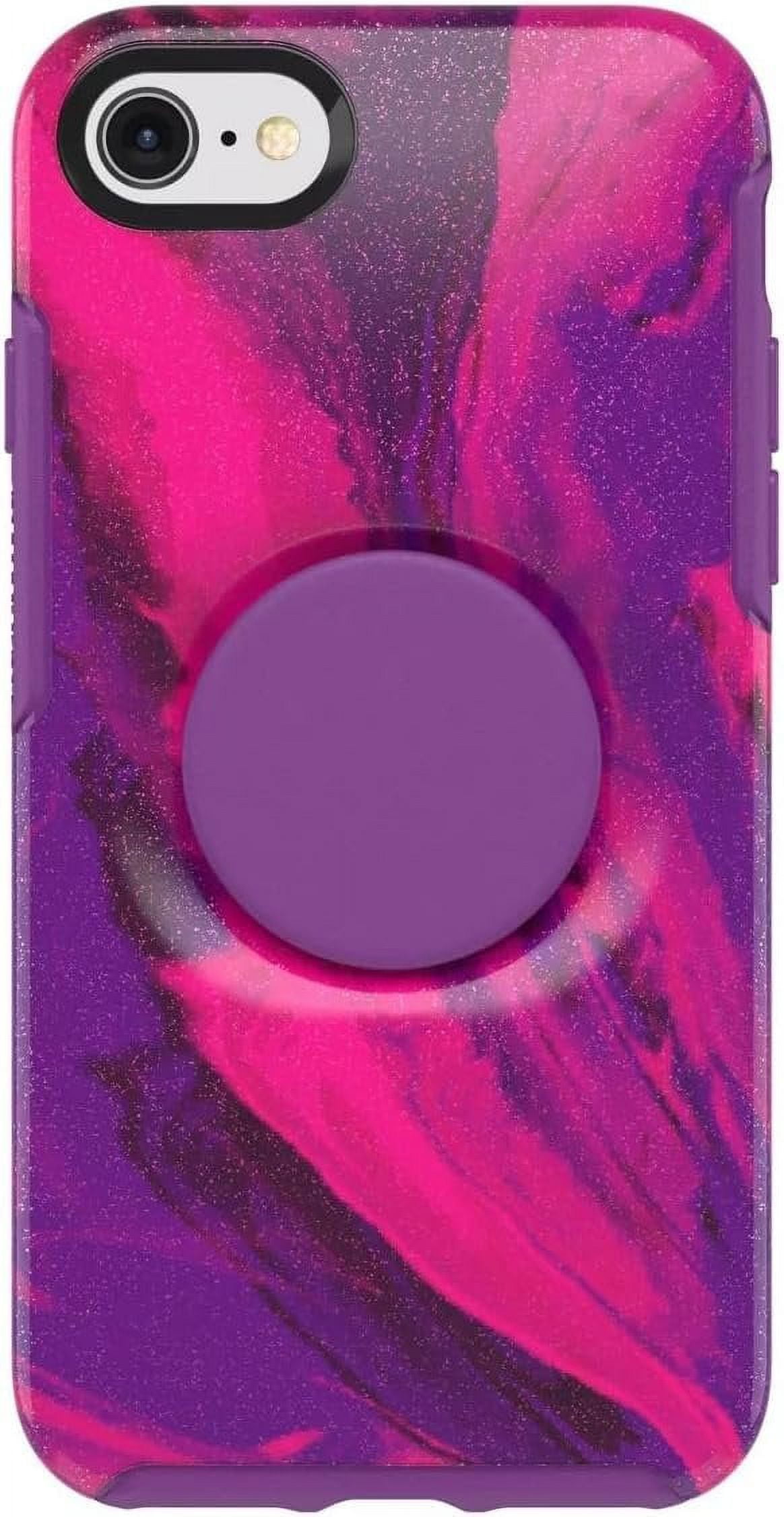 OtterBox + Pop Symmetry Series Case for iPhone SE 3rd & 2nd gen & iPhone 8/7 Only - Not Plus - Non-Retail Packaging - Berry Flow