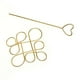 thumbnail image 3 of Alfiler de pelo de nudo chino Palo de pelo de metal hueco de 6 pulgadas Accesorio de pelo oriental tradicional flexible Martillado pulido de aleación brillante Diseño plano Tenedor decorativo para, 3 of 7