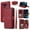 Red, variant on Dswteny Argyle Wallet Case for LG K50/Q60/X6/K12 MAX with Wrist Strap Shoulder Strap, Zipper Purse Luxury PU Leather Flip Credit Card Holder Stand Cell Phone Cover for LGK50case Women Girls Black