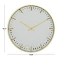 thumbnail image 4 of CosmoLiving by Cosmopolitan 20" Gold Glass Wall Clock with White Face, 4 of 14