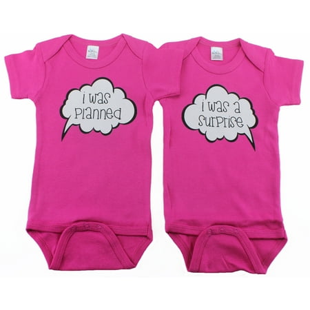 

Nursery Decals and More Twin Baby Girls Bodysuits Includes 2 Bodysuits 3-6 Month PlannedSurprise