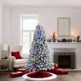 thumbnail image 3 of Holiday Time 6.5' Pre-lit Flocked Frisco Pine Christmas Tree, Green, 3 of 7