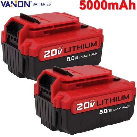 2X Replace for Porter Cable 5.0AH 20V MAX Li-ion PCC685L Battery PCC680L PCC681L PCC640 Power Tool Battery