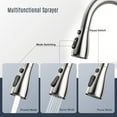 thumbnail image 2 of ClozOrg Kitchen Faucet with Pull Down Sprayer, High Arc Single Handle Kitchen Sink Faucets with Pause Button Premium Brushed Nickel with Deck Plate Suit to 1 or 3 Holes, 2 of 6