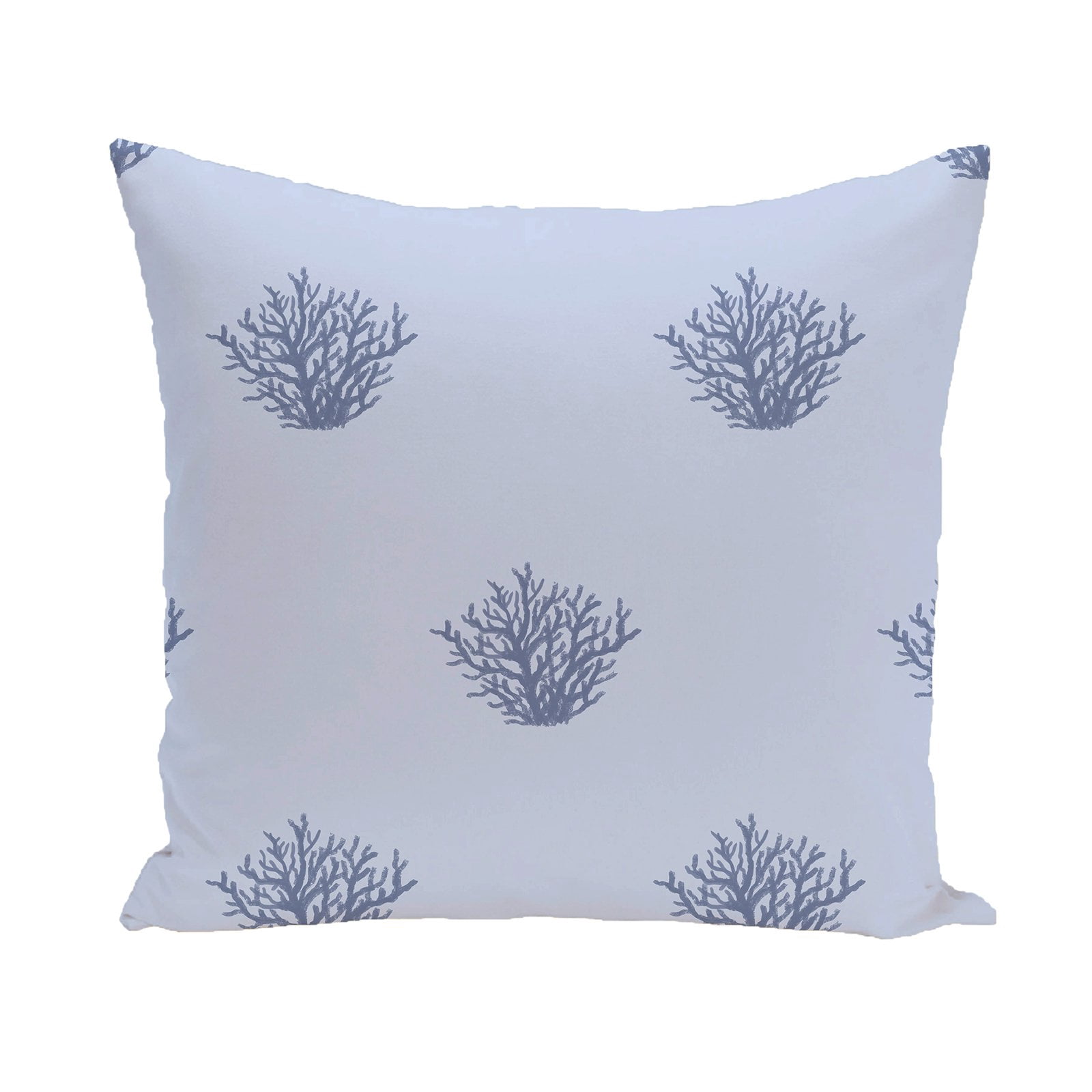 Simply Daisy 16" x 16" Coral Corral Coastal Print Pillow, Blue
